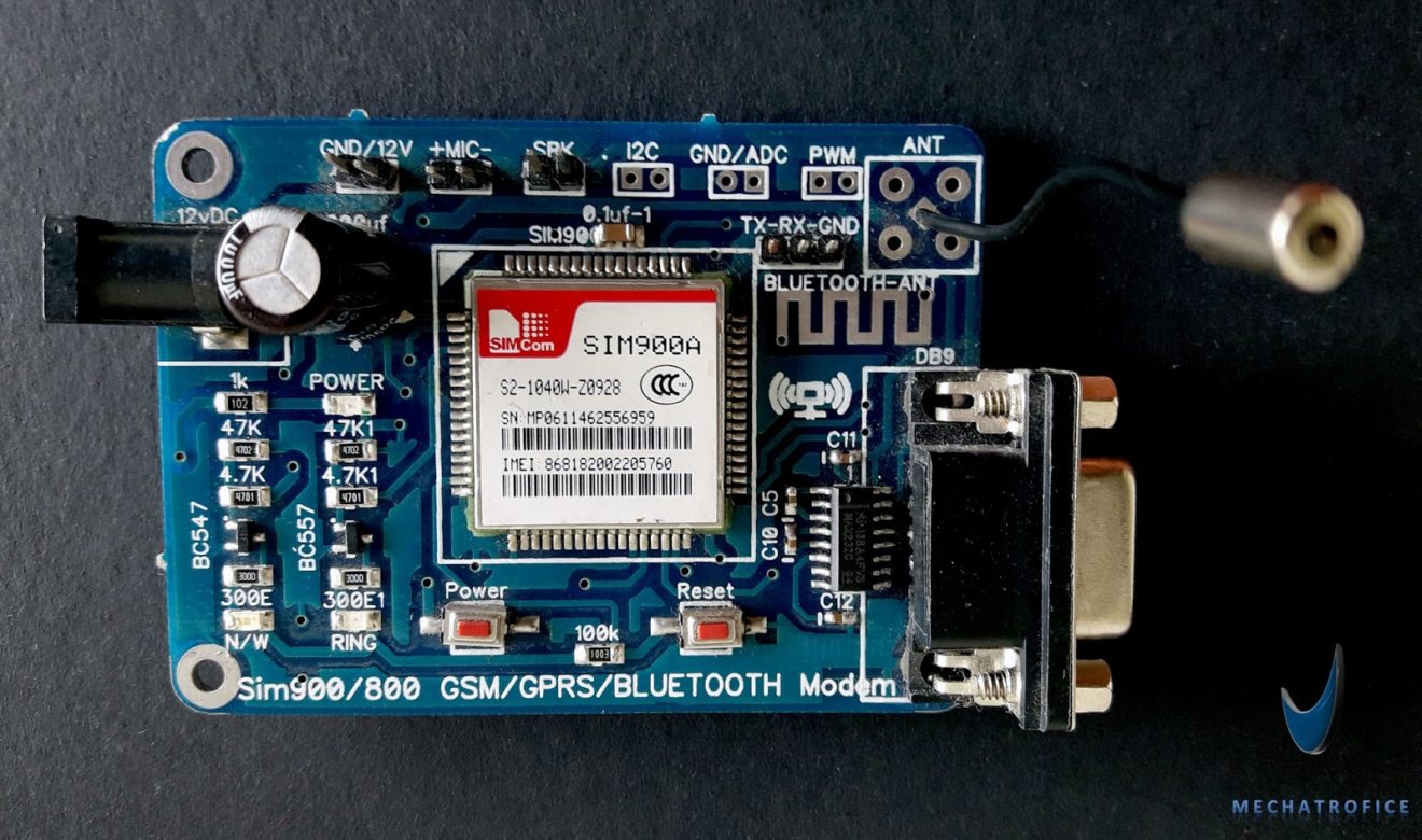 serial communication with gsm modem sim 800